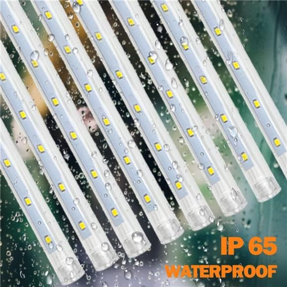 2-Pack Extendable Meteor Shower Christmas Lights,...